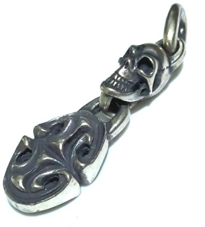 画像4: Half Single Skull With Sculpted Oval Pendant