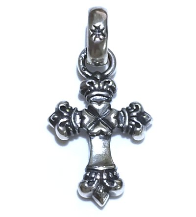 画像5: 1/16  Long 4 Heart Crown Cross With H.W.O Pendant