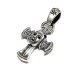 画像1: 1/16 Face On Battle-Ax Cross With Classic H,W,O Pendant (1)