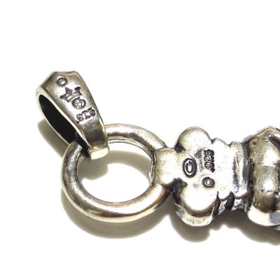 画像8: Half Triple Skull Dagger With Crown Round Bottom Pendant