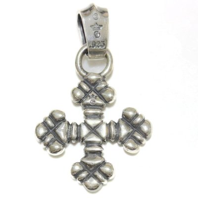 画像3: Quarter Gothic Cross With Chevron Bail Pendant