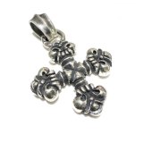 Quarter Gothic Cross With Chevron Bail Pendant