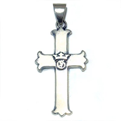 画像2: Raised G & Crown Constantin Long Cross Pendant