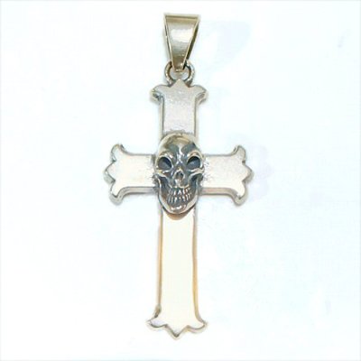 画像4: Skull On Constantin Long Cross Pendant 