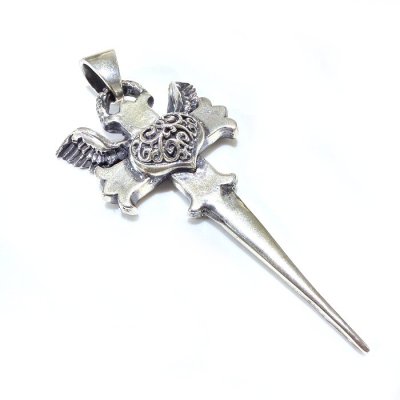 画像1: Heart On Constantin Dagger With Wing Pendant