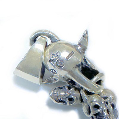 画像4: Horned Skull With 1/8 Skulls Pendant