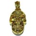 画像1: 10k Gold Giant Skull With Chevron Bail Pendant (1)