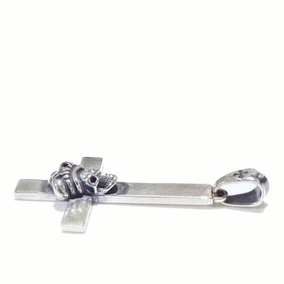 画像5: 1/8 Crown Skull On Plain Petro Cross Pendant