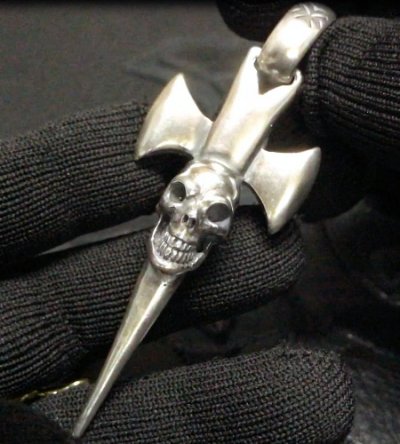 画像5: Single Skull Dagger Round Bottom Pendant