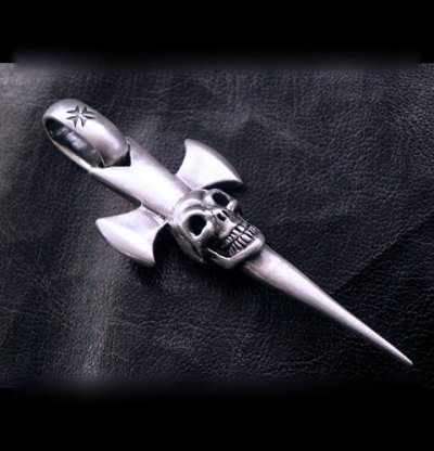 画像6: Single Skull Dagger Round Bottom Pendant