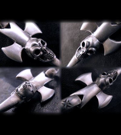 画像10: Single Skull Dagger Round Bottom Pendant