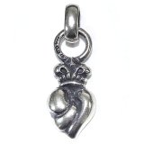 Crown Heart Wave Pendant (Skinny)