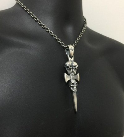 画像10: Triple Skull Dagger Pendant
