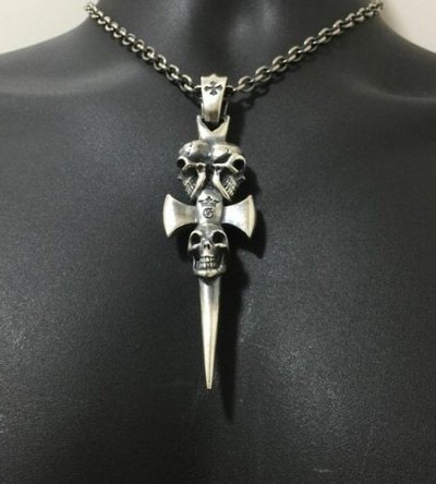 画像9: Triple Skull Dagger Pendant