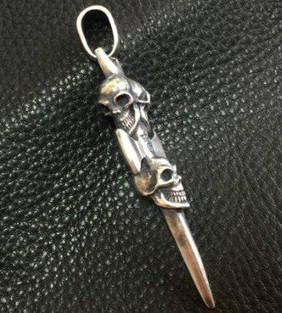 画像5: Triple Skull Dagger Pendant