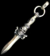 Dagger With Skull With H.W.O Pendant