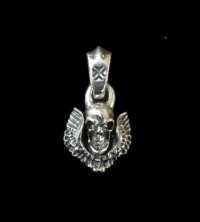 Quarter Skull Wing Pendant