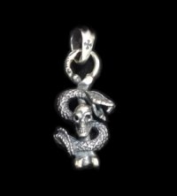 Quarter Skull On Snake With H.W.O Pendant