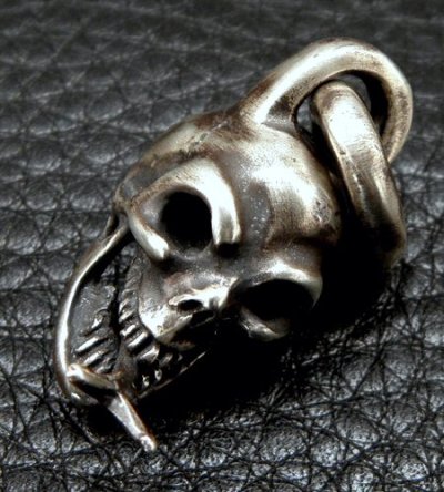 画像2: Single Skull With Snake Tongue Pendant