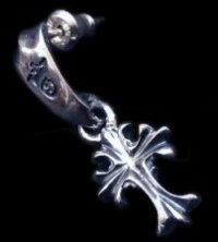 G&Crown Chevron Bail With 1/16 Grooved Cross Pierce