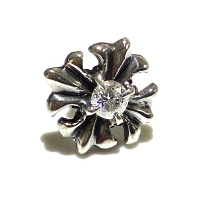 画像1: 1/48 Short Grooved Cross With Diamond Pierce (Large Stone)