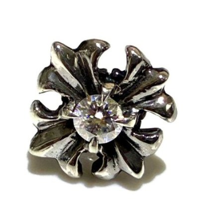 画像3: 1/48 Short Grooved Cross With Diamond Pierce (Large Stone)