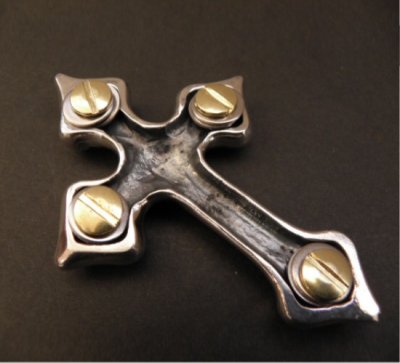 画像2: 4Heart chiseled cross Pins