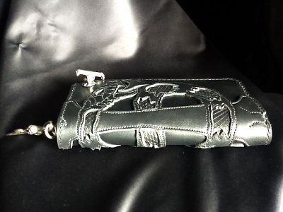 画像4: Snake & Born Overlay Saddle Leather Round Zip Wallet ※新入荷！現品限り即納