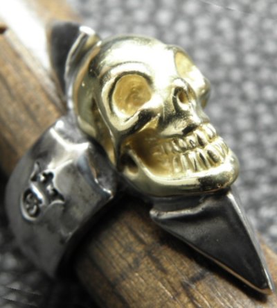 画像16: 18k Gold Skull With Spike Ring