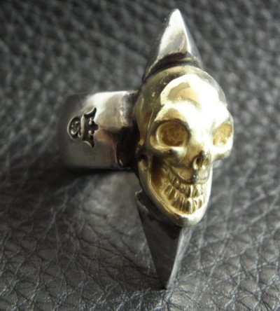 画像4: 18k Gold Skull With Spike Ring