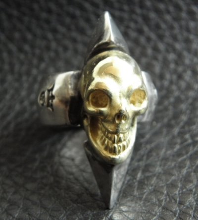 画像3: 18k Gold Skull With Spike Ring