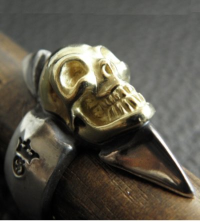 画像15: 18k Gold Skull With Spike Ring