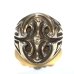 画像1: Sculpted Oval Signet Ring With CZ Diamond (1)