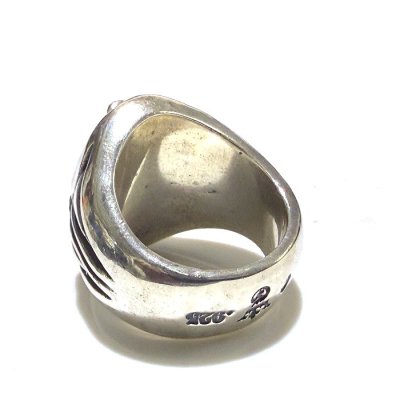 画像6: Sculpted Oval Signet Ring With CZ Diamond