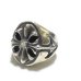 画像7: Cross Oval Signet Ring With CZ Diamond