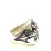 画像3: Cross Oval Signet Ring With CZ Diamond