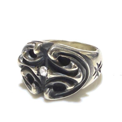 画像3: Sculpted Oval Narrow Ring With CZ Diamond