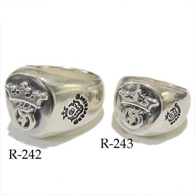 画像10: Raised G & Crown Signet Pinky Ring