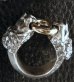 画像2: 18k Gold Ring With Quarter Lion Triangle Wire Bangle Ring (2)