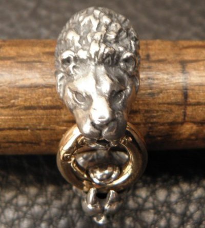 画像10: 18k Gold Ring With Quarter Lion Triangle Wire Bangle Ring