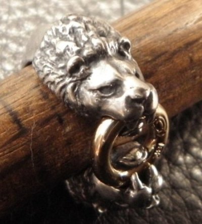 画像8: 18k Gold Ring With Quarter Lion Triangle Wire Bangle Ring