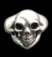 画像1: Old Single Skull Solid Silver Ring (1)