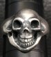 画像3: Old Single Skull Solid Silver Ring