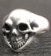 画像9: Old Single Skull Solid Silver Ring