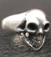 画像4: Old Single Skull Solid Silver Ring