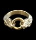 画像1: 10K Gold O-ring With Snake Triangle Wire Bangle Ring (1)