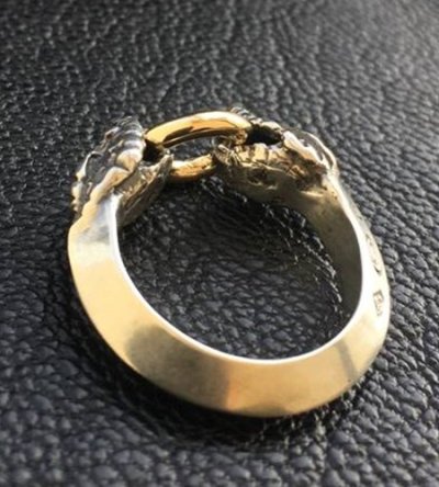 画像2: 10K Gold O-ring With Snake Triangle Wire Bangle Ring