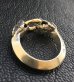 画像2: 10K Gold O-ring With Snake Triangle Wire Bangle Ring (2)