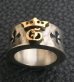 画像3: 18K Gold High Raised G & Crown On Wide Cigar Band Ring