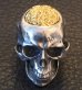 画像4: 10K Gold Pure Gold Matt Finish Brains Large Skull Full Head Ring